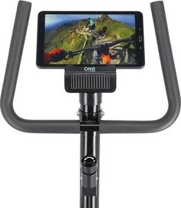 Rower stacjonarny One Fitness treningowy mechaniczny RW3011 czarno-biały 13