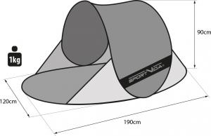 SportVida Namiot Plażowy 4 Osobowy Samorozkładający Filtr Uv 5