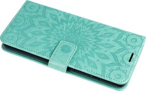 Kabura Forcell MEZZO Book do SAMSUNG Galaxy S21 FE mandala zielony 2