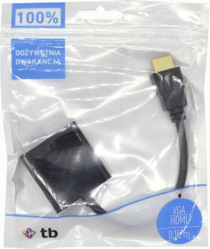 Adapter AV TB Print HDMI - D-Sub (VGA) czarny (AKTBXVAHMVGAF15) 2