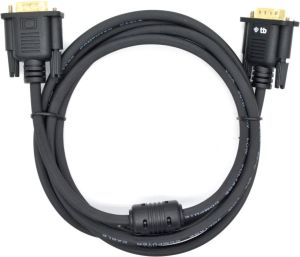 Kabel TB Print D-Sub (VGA) - D-Sub (VGA) 1.8m czarny (AKTBXVGAMMG180B) 1