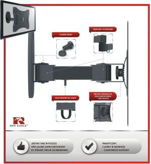 Red Eagle Uchwyt ścienny Flexi Solo 17'' - 42'' 2