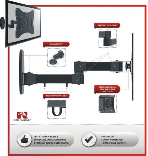 Red Eagle Uchwyt ścienny Flexi Twin 17'' - 42'' 2