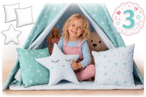 Ricokids Namiot tipi ze światełkami miętowy 7