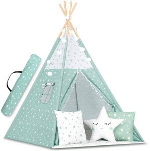 Ricokids Namiot tipi ze światełkami miętowy 10