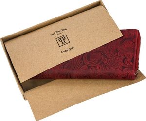 Paolo Peruzzi Portfel damski czerwony w kwiaty T-08-RD 5