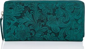 Paolo Peruzzi Portfel damski zielony w kwiaty T-08-GR 2