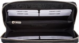 Paolo Peruzzi Portfel damski czarny w kwiaty PAOLO PERUZZI T-08-BL 3