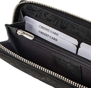 Paolo Peruzzi Portfel damski czarny w kwiaty PAOLO PERUZZI T-08-BL 4