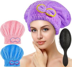 Aptel BQ22A RĘCZNIK CZEPEK DO WŁOSÓW CHŁONNY ROZM. UNIWERSALNY 24x9cm niebieski 3