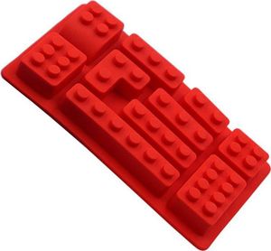 Aptel AG433E FORMY DO WYPIEKÓW PĄCZKÓW KLOCKI LEGO SILIKON 10 szt czerwone 2
