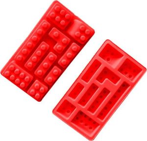 Aptel AG433E FORMY DO WYPIEKÓW PĄCZKÓW KLOCKI LEGO SILIKON 10 szt czerwone 3