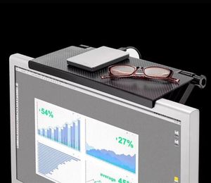 Aptel SL4A PÓŁKA NAKŁADANA NA EKRAN MONITOR TV UCHWYT 33x16,5x2,5cm czarna 4