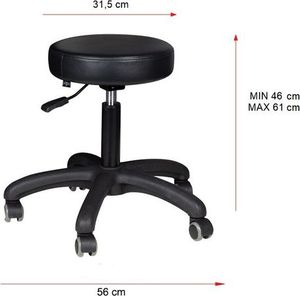 Activeshop Taboret kosmetyczny AM-303-2 czarny universal 4