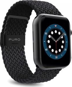 Tech-Protect Pleciony pasek PURO Loop Band Apple Watch 38/40mm (czarny) 1