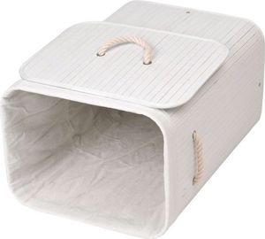 Kosz na pranie Gockowiak Kosz bambusowy z pokrywą 80L 1 komora biały universal 2