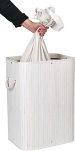 Kosz na pranie Gockowiak Kosz bambusowy z pokrywą 80L 1 komora biały universal 6