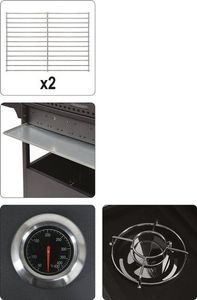 Lund Grill ogrodowy gazowy 11.6 kW 38 cm x 47.5 cm 11