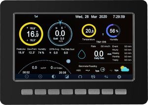 Stacja pogodowa Steinberg Bezprzewodowa stacja meteorologiczna pogodowa solarna 7w1 LCD WiFi 100m Bezprzewodowa stacja meteorologiczna pogodowa solarna 7w1 LCD WiFi 100m 3