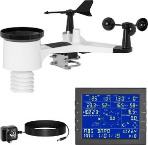 Stacja pogodowa Steinberg Bezprzewodowa stacja meteorologiczna pogodowa LCD WiFi 7w1 100m Bezprzewodowa stacja meteorologiczna pogodowa LCD WiFi 7w1 100m 1