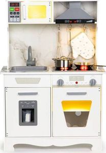 Multistore Drewniana kuchnia dla dzieci dźwięki led + akcesoria universal 2