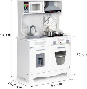 Multistore Drewniana kuchnia dla dzieci dźwięki led + akcesoria universal 9
