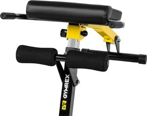 Gymrex Ławka rzymska treningowa do ćwiczenia pleców brzucha składana regulowana do 130 kg 5