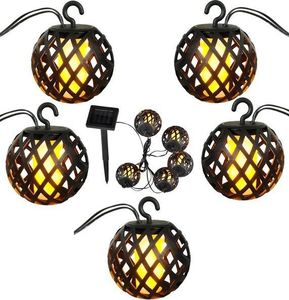 Kinkiet Saska Garden Lampki solarne - kule ogniowe LED, 5 sztuk universal 5