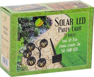 Kinkiet Saska Garden Lampki solarne - kule ogniowe LED, 5 sztuk universal 10