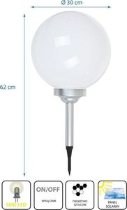 Saska Garden Lampa solarna kula mleczna universal 5