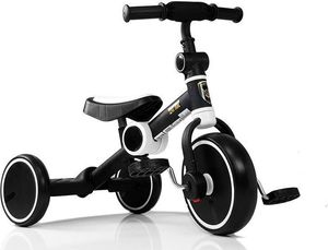 Lean Sport Rower Na Pedały Biegowy Trójkołowy Czarno-Biały 2