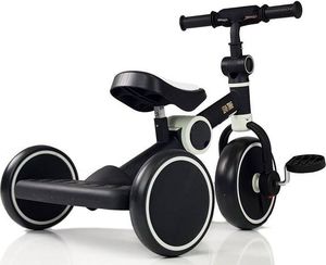 Lean Sport Rower Na Pedały Biegowy Trójkołowy Czarno-Biały 3