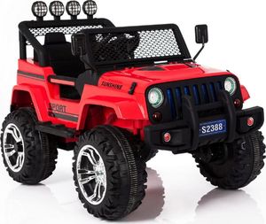 Import SUPER-TOYS MEGA JEEP SUNSHINE, NAPĘD 4X4, 2X12V, WOLNY START/ MIĘKKIE KOŁA, BLUETOOTH, RADIO EXCLUSIVE/2388 1