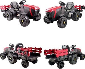 Import SUPER-TOYS WIELKI TRAKTOR NA AKUMULATOR Z PRZYCZEPĄ, MIĘKKIE KOŁA, MIĘKKIE SIEDZENIE/BDM0925 16