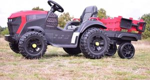 Import SUPER-TOYS WIELKI TRAKTOR NA AKUMULATOR Z PRZYCZEPĄ, MIĘKKIE KOŁA, MIĘKKIE SIEDZENIE/BDM0925 2