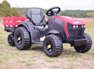 Import SUPER-TOYS WIELKI TRAKTOR NA AKUMULATOR Z PRZYCZEPĄ, MIĘKKIE KOŁA, MIĘKKIE SIEDZENIE/BDM0925 30