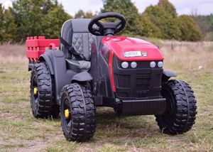 Import SUPER-TOYS WIELKI TRAKTOR NA AKUMULATOR Z PRZYCZEPĄ, MIĘKKIE KOŁA, MIĘKKIE SIEDZENIE/BDM0925 32