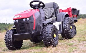 Import SUPER-TOYS WIELKI TRAKTOR NA AKUMULATOR Z PRZYCZEPĄ, MIĘKKIE KOŁA, MIĘKKIE SIEDZENIE/BDM0925 36