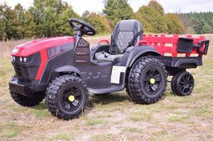 Import SUPER-TOYS WIELKI TRAKTOR NA AKUMULATOR Z PRZYCZEPĄ, MIĘKKIE KOŁA, MIĘKKIE SIEDZENIE/BDM0925 37