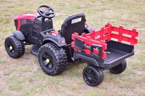 Import SUPER-TOYS WIELKI TRAKTOR NA AKUMULATOR Z PRZYCZEPĄ, MIĘKKIE KOŁA, MIĘKKIE SIEDZENIE/BDM0925 4