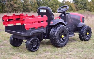Import SUPER-TOYS WIELKI TRAKTOR NA AKUMULATOR Z PRZYCZEPĄ, MIĘKKIE KOŁA, MIĘKKIE SIEDZENIE/BDM0925 6