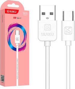 Kabel USB Kaku USB-A - USB-C 1 m Biały (6921042111339) 1