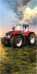 Darymex Ręcznik bawełniany 70x140 Traktor czerwony 1