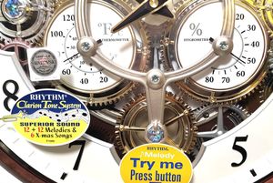 RHYTHM Zegar ścienny Rhythm 4MH886WU23 melodia Magic Motion 5