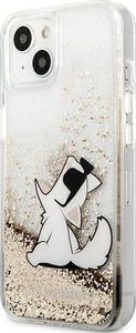 Karl Lagerfeld Karl Lagerfeld KLHCP13SGCFD iPhone 13 mini 5,4" złoty/gold hardcase Liquid Glitter Choupette Fun 2