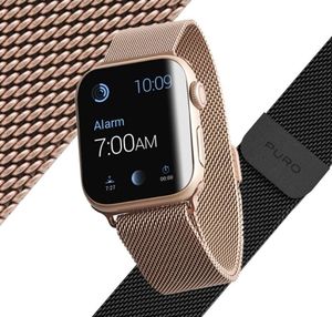 Puro Puro Milanese Magnetic Band - Pasek ze stali nierdzewnej do Apple Watch 38/40 mm (różowe złoto) 4