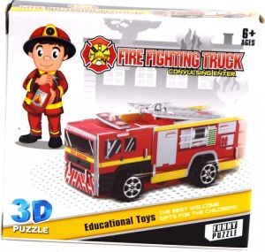 Moneks Straż pożarna model do złożenia 3D napęd pull back 8