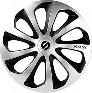 Kołpak Sparco Kołpaki Sparco Sicilia CS5 Czarny Srebrzysty 15" (4 uds) 1