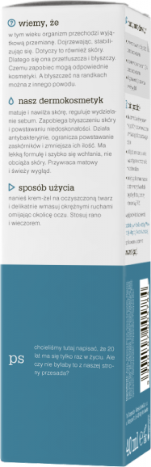 Tołpa men, 20+, matujący krem-żel nawilżający 40 ml 4