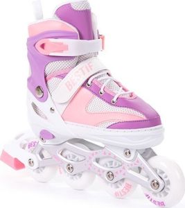 Rolki Bestif BRS02 z wymienną płozą regulowane różowe r. 30-33 2